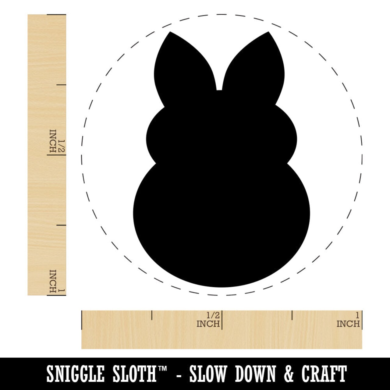 Cute Bunny Rabbit Solid Rubber Stamp for Stamping Crafting Planners